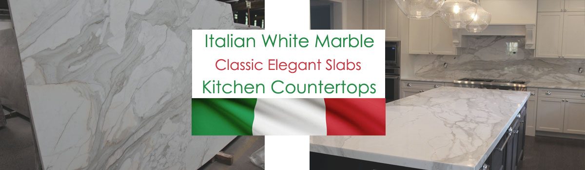 Italian white marble slabs for countertops