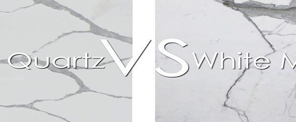 White Marble Countertop VS White Quartz Countertop