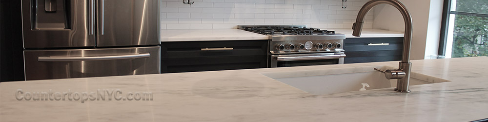 A NEW TREND IN KITCHEN COUNTERTOPS IN NYC IS WHITE MARBLE