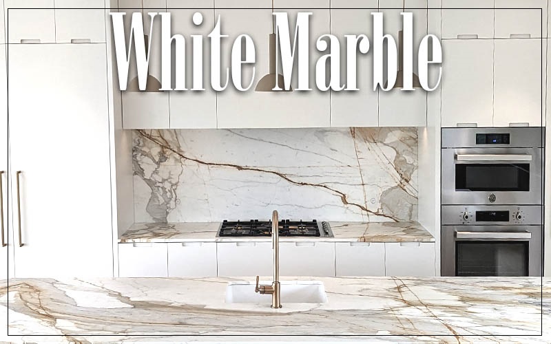 White Marble Kitchen Countertop Materials NYC